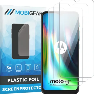 Produktbild von Mobigear  Motorola Moto G9 Play Displayschutz Schutzfolie - Hüllenfreundlich (3er Pack)