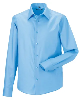 Produktbild von Russell Collection Herren Hemd, Langarm, bügelfrei FK761 (Kragenweite 44) (Hellblau)