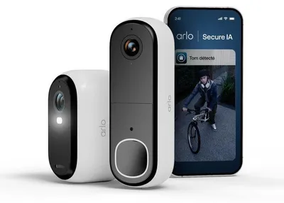 Immagine prodotto di Telecamera di sorveglianza - Arlo - Essential 3: 1 telecamera 2K + 1 videocitofono HD - Per uso esterno