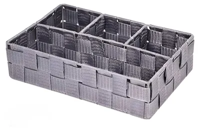 Produktbild von Aufbewahrungskorbe - 4 Facher - grau - Kleiderschrank-Organizer - Unterwasche