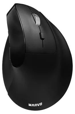 Productafbeelding van Marvo HIPO - verticale muis, draadloos (BT+2,4GHz), 1600 DPI - zwart