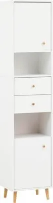 Obrázek produktu pro Skříňka vysoká Möbelpartner Bjarne bílá 40,3 x 180,6 x 33,05 cm