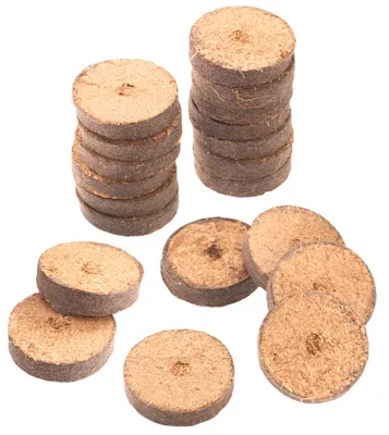 Produktbild von Meister Kokos-Quelltabletten Ø 3,5 cm Praktisches Set mit 50 Stück Kokoserde