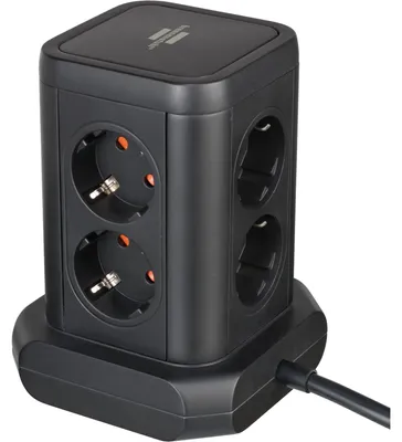 Obrázek produktu pro Brennenstuhl Steckdosenturm 8fach mit 2xUSB A,1xUSB C,black