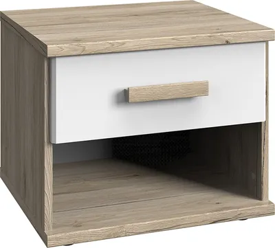 Produktbild von Nachtschrank in Eiche mit weiß CANTON-43
