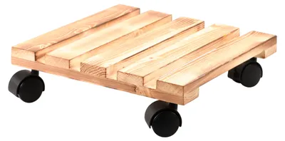 Produktbild von Quadratischer Sockel für Blumentopf, Kiefernholz 30x30x8cm