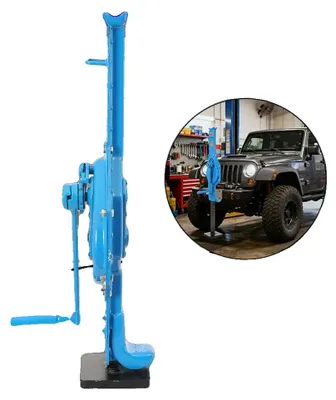 Obrázek produktu pro Ruční zvedák, maximální nosnost 3000 kg, nastavitelná výška 73-109 cm, ocelová konstrukce, přenosný design, hmotnost 8 kg