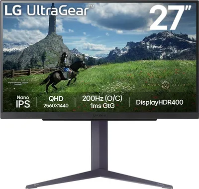 Obrázok produktu pre UltraGear 27GS85QX-B.AEU, sivá, 27 palcov, WQHD, IPS, 180 Hz, 1 ms