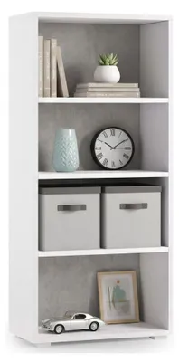 Produktbild von Dmora Bücherregal Giacinto 60x30x130h cm Weiß, 3 Böden