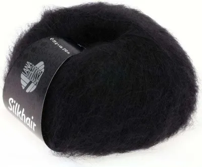 Produktbild von Lana Grossa Silkhair 014 Schwarz 25g