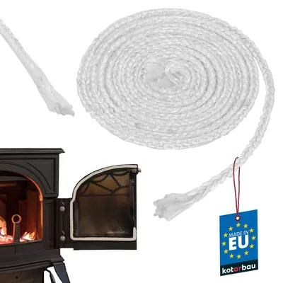 Productafbeelding van KOTARBAU® Vuurvaste glasvezel kachelafdichtingskoord 4 x 4 mm 2 m schoorsteenafdichting kachelafdichting kacheltape