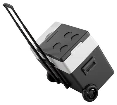 Obrázek produktu pro Chladicí box SucceBuy s kompresorem, objem 40 l, s rukojetí, ovládáním přes aplikaci a kolečky, 12 V/24 V DC, 100–240 V AC, -22 °C až 10 °C, elektrický chladicí a mrazicí box do auta, kamionu, obytného vozu a na kempování