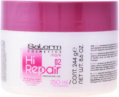 Image de Salerm Hi Repair Mask 02 250ML pour cheveux abîmés