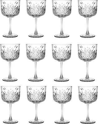Produktbild von Pasabahce Timeless gläserset, 12 Stück Gin Tonic gläser 50 cl für ein 12 Pers. Gedeck, Glas geschliffen in Kristall Optik auf stabilen Fuß, Partyset
