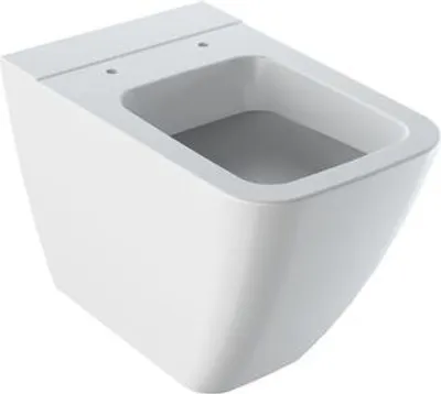 Produktbild von Geberit Stand-Tiefspül-WC iCon Square Rimfree, wandbündig, geschlossene Form weiß