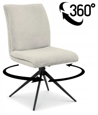 Zdjęcie produktu dla Stylowe krzesło kuchni jadalni salon szenil KO222 Camila obrotowe beż