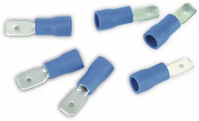 Produktbild von Flachstecker, 4,8mm, blau, 10 Stück
