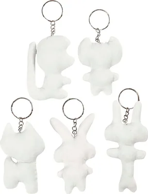 Image de Peluches, H 6-10 cm, 5 pièces.