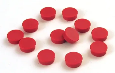 Produktbild von Magnete rund 30mm VE=10 Stück rot