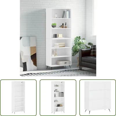Produktbild von The Living Store Highboard Weiß 69,5x32,5x180 cm Holzwerkstoff