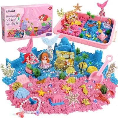 Productafbeelding van Zeemeermin zand speelgoed cadeau voor kinderen van 3 4 5 6 7 8 jaar