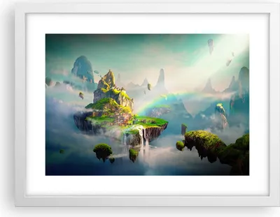 Produktbild von Gerahmtes Poster - Weißer Rahmen - Abstraktion Natur - 40x30 cm - Wand Bild - Wanddeko - Wandbilder - Kunstposter - Wandposter - Bilderrahmen - Bilder - Kunstdruck - Wandbild - P2WAA40x30-3469