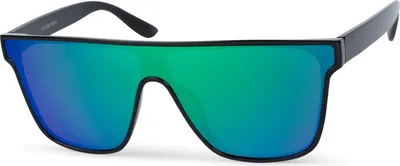 Produktbild von styleBREAKER Uni Shield Monoglas Sonnenbrille, Polycarbonat Glas und Kunststoff Rahmen, Retro Nerd Style 09020108