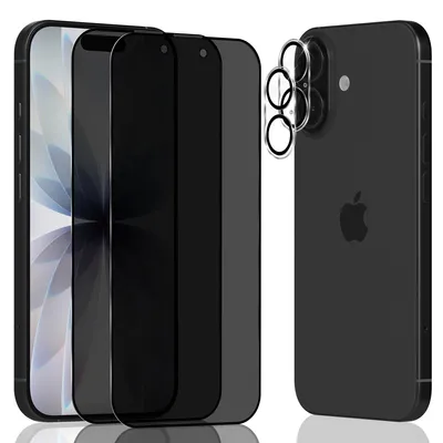 Obrázek produktu pro 2-balení iPhone 17 Ochranné sklo na displej Privacy & 2-balení ochrana objektivu - Tvrzené sklo 9H - Super kvalita 3D