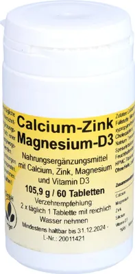 Obrázek produktu pro KALCIUM-ZINC-MAGNESIUM-D3, 60 St TAB