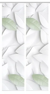 Produktbild von HOME in green LISON Schiebegardine recyceltes Polyester, 245x60 cm, Blättermotiv