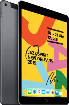 Produktbild von Apple iPad 10.2 (2019, 7th Gen.) Cellular 32 GB Space Gray MW6A2FD/A, Farbe:Spacegrau
