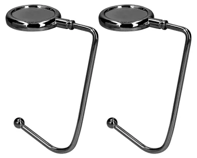 Produktbild von kwmobile Taschenhalter für Tisch - 2x Handtaschenhalter für Tisch - Taschenhaken - Taschen Aufhänger - Taschen Halter Haken - Tischhaken Set Dunkler