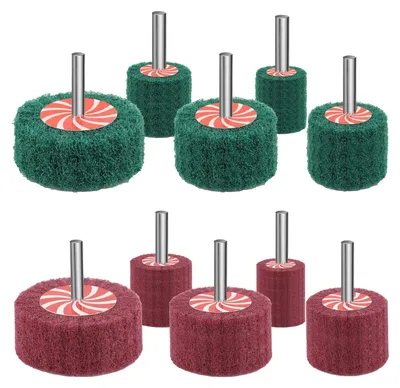 Productafbeelding van Solidchoice - Set van 10 Schuurmopjes met 1/4 Inch As