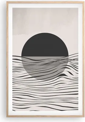Produktbild von Gerahmtes Poster - Rahmen in heller Eiche - Figuren Formen Geometrie - 61x91,5 cm - Wand Bild - Wanddeko - Wandbilder - Kunstposter - Wandposter - Bilderrahmen - Bilder - Kunstdruck - P2NPA61x91-4964