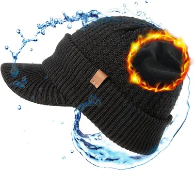 Productafbeelding van Wintermuts heren en dames - 50% merinowol - met klep - waterdicht - winddicht - fleece gevoerd