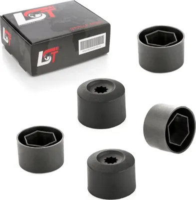 Produktbild von 5x Radschrauben Abdeckkappen Radschraubenkappen 17 mm schwarz für BMW MINI