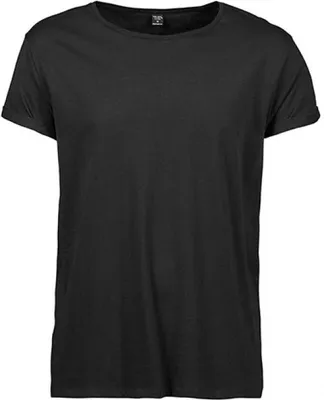 Produktbild von Tee Jays 5062 | Herren Roll-Up Tee / 100 % ringgesponnene gekämmte Baumwolle - Farbe: Black - Größe: XXL