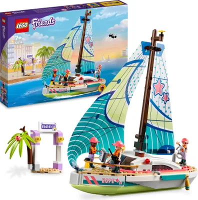 Produktbild von LEGO 41716 Friends Stephanies Segelabenteuer Spielzeug-Segelboot mit 3 Mini-Puppen, Geschenk für Kinder ab 7 Jahren