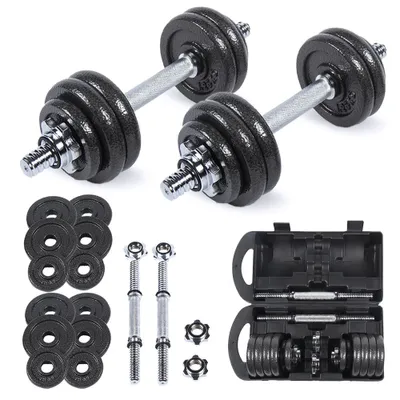 Produktbild von Einheitsgröße STR-126|SPORTINATOR "Machine" Kurzhantel Set 15 kg mit Koffer
