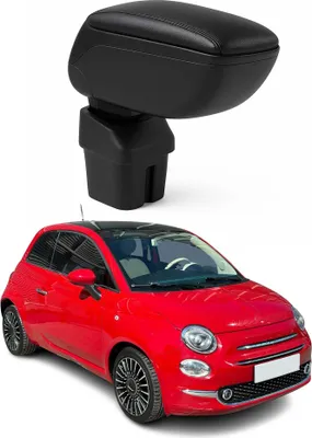 Obrázek produktu pro Středová loketní opěrka Pro Fiat 500 500C 2016-2024 HB Koženka Černá Posuvná