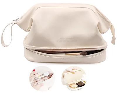 Produktbild von Omgoods – Große Kosmetiktasche – Tragbarer Reiseorganizer mit Fächern