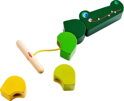 Produktbild von Haba Fädelspiel Krokodil Holzspielzeug Motorik für Kinder