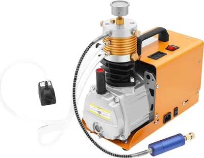 Image de Compresseur d'air haute pression - Pompe PCP électrique - 30 MPa, 1,8 kW - env. 100 l/min, 2 800 tr/min - Ventilateur intégré - Prise UE orange