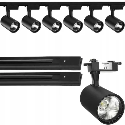 Produktbild von Decorya 6er LED Schienenspot Set Kaltweiß mit 2m Schiene