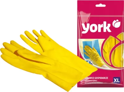 Obrázok produktu pre Latexové rukavice pre domácnosť XL 1 pár - YORK - CLEAN HOUSE