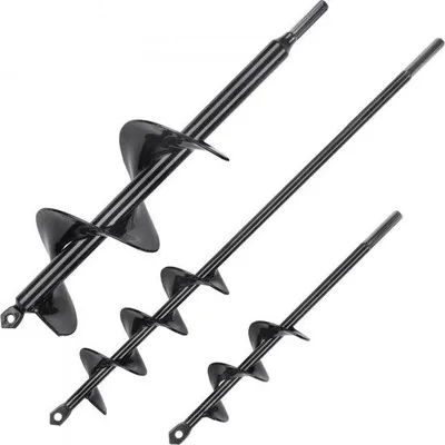 Produktbild von Gartenbohrer 38x22mm 48x37mm 77,6x30mm Metallbohrer für 3/8"(9,53mm) Zahnradbohrer Schraubenzieher Spiralbohrer Pflanzengrundbohrer