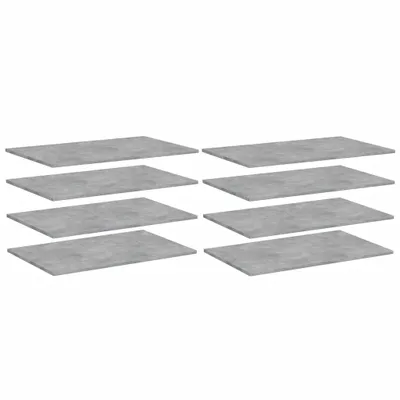 Produktbild von vidaXL Bücherregal-Bretter 8 Stk. Betongrau 80x50x1,5 cm Holzwerkstoff