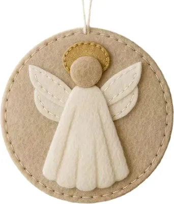 Produktbild von Weihnachtsdekoration aus Filz mit Krippe, religiöse Dekoration zum Aufhängen am Weihnachtsbaum, handgefertigt, christliche Krippe, Basteln für die Weihnachtsdekoration