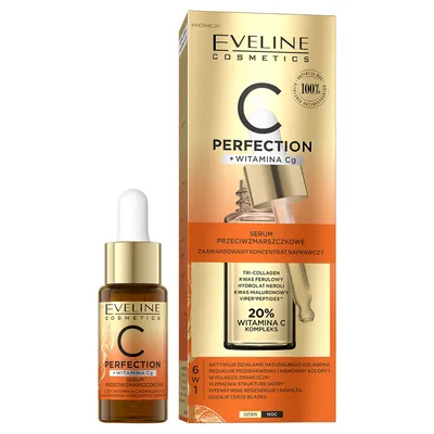 Zdjęcie produktu dla Eveline Cosmetics C-Perfection Serum przeciwzmarszczkowe z 20% witaminą C, 18ml