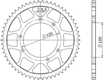 Obrázok produktu pre In Acciaio Passo 420 - S 50 Denti (Dis.47103)